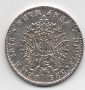 5 марок 1876 г. перевертыш