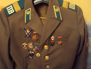 3 гимнастёрки РККА, форма матроса, пограничник