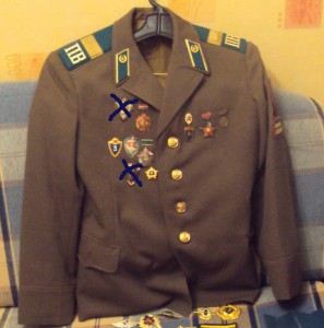 3 гимнастёрки РККА, форма матроса, пограничник