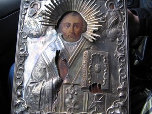Николай чудотворец серебро 1857год