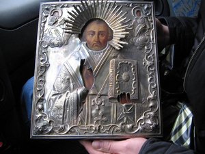 Николай чудотворец серебро 1857год