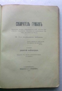 Собиратель грибов.1903 г.