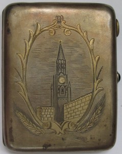 Портсигар - Кремль, серебро