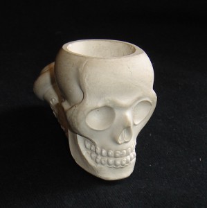 Фарфоровая трубка - череп, 19 века, Англия.