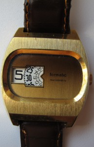 Редкие бесстрелочные часы,автомат Formatic