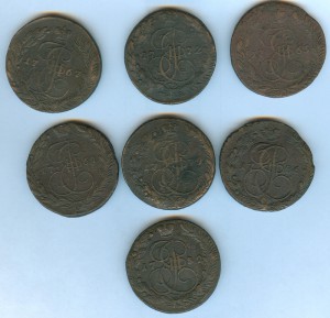 Пятаки до 1786 года - одним лотом!