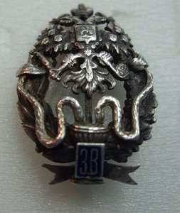 ЗНАК "ЗЕМСКИЙ ВРАЧ"  СЕРЕБРО. ПРОБА